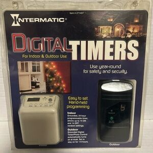 Vtg Intermatic 271407 Indoor Outdoor Digital Timers Automatically Turns New
Bn4